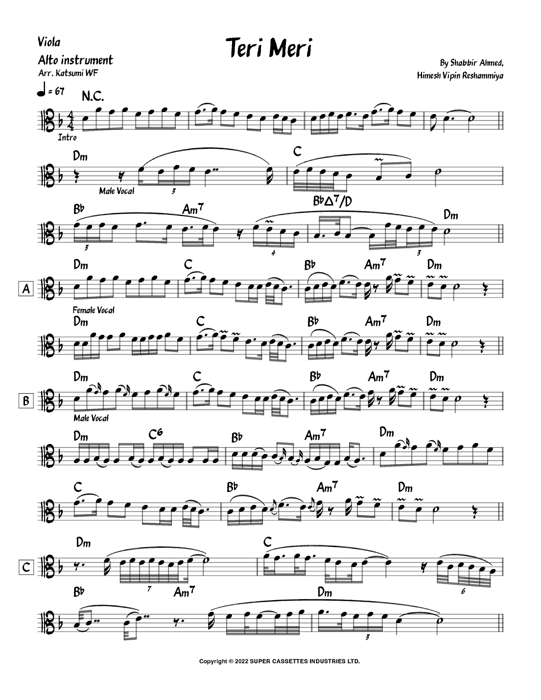 Teri Meri (arr. Katsumi WF)