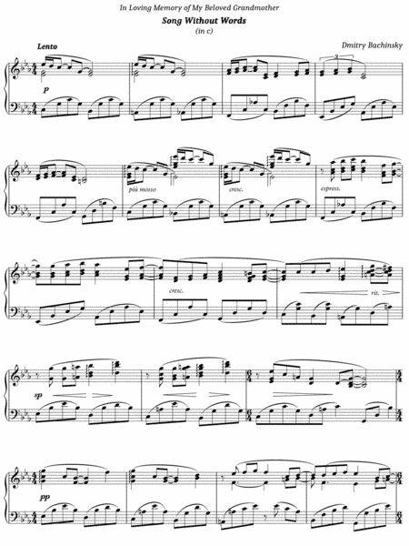 Song Without Words (in c)