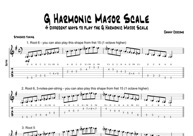 G Harmonic Major Scale (4 Ways to Play)
