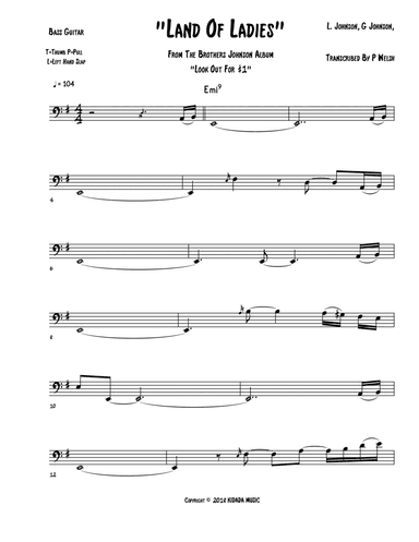 Land Of Ladies (arr. Accubass)