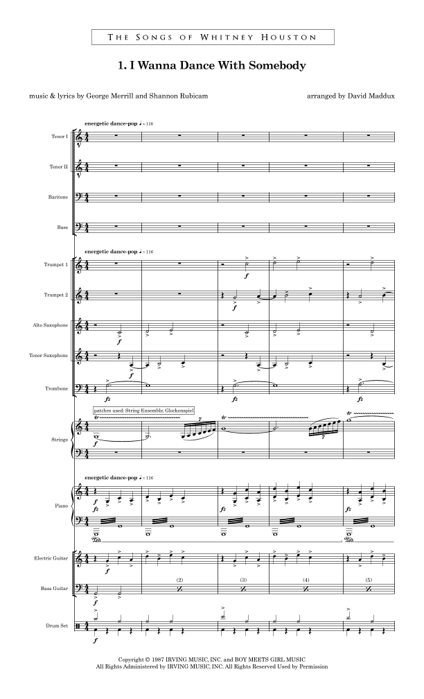 I Wanna Dance With Somebody (arr. David Maddux)