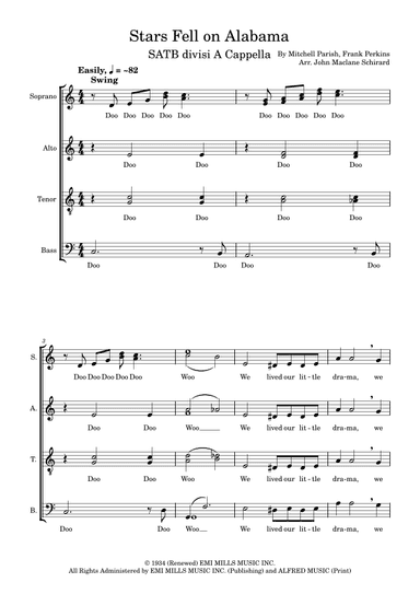 Stars Fell On Alabama (arr. John Maclane Schirard)