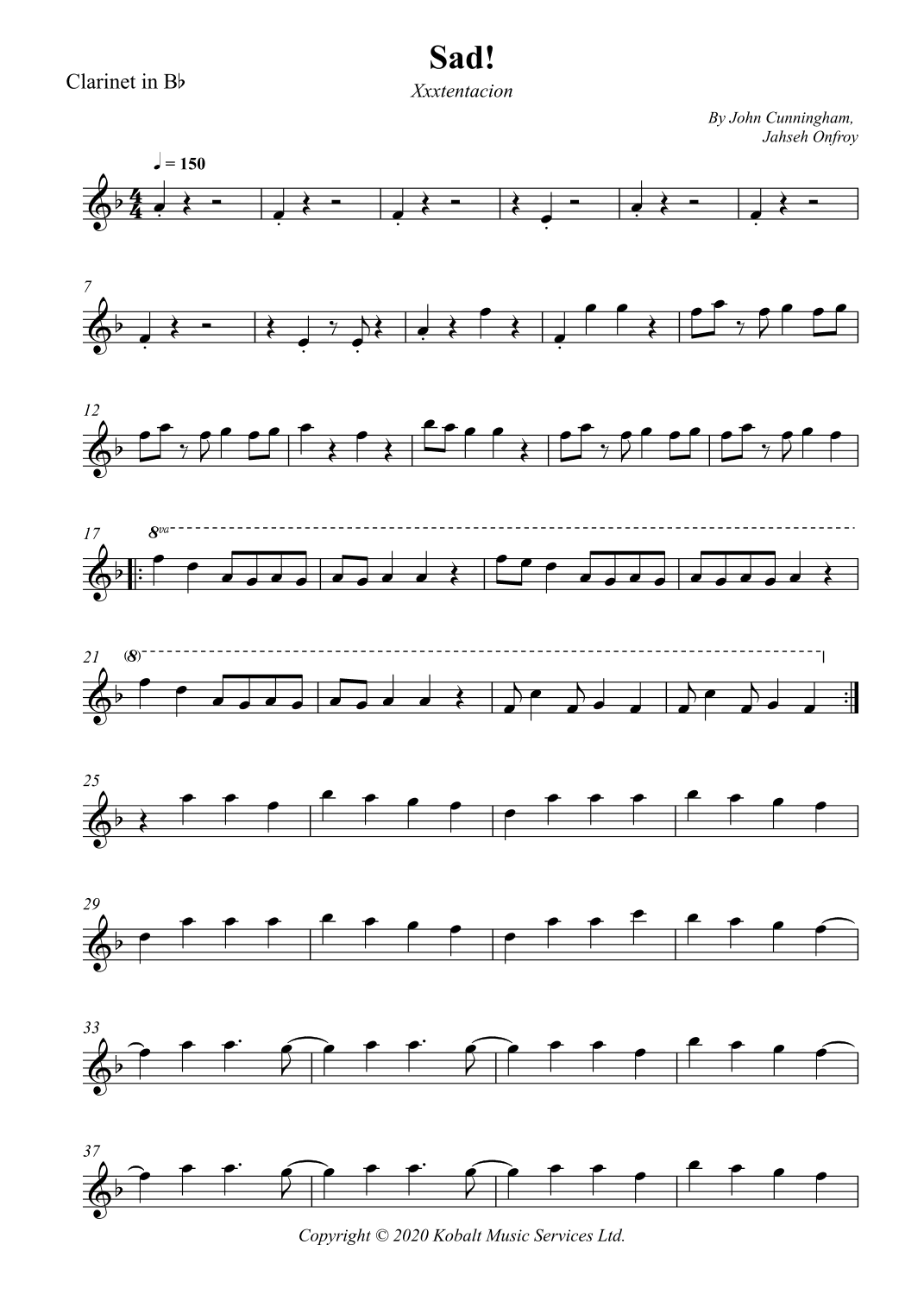 Sad! (arr. Wesley S. SIlva)