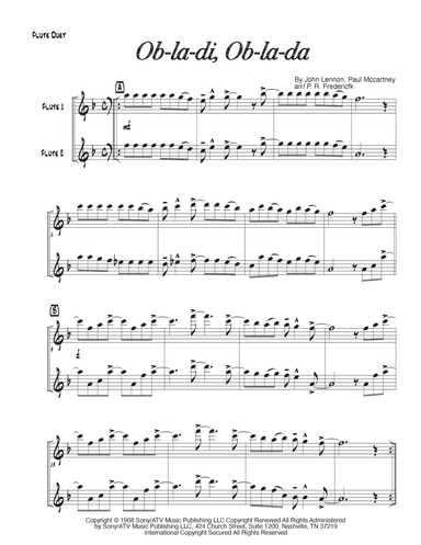 Ob-la-di, Ob-la-da (arr. P. R. Frederick)