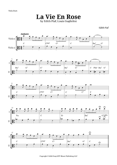 La Vie En Rose (arr. Langanho)
