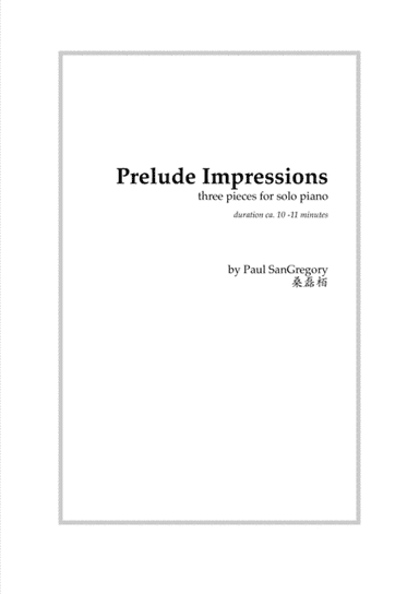 Prelude Impressions (for solo piano)