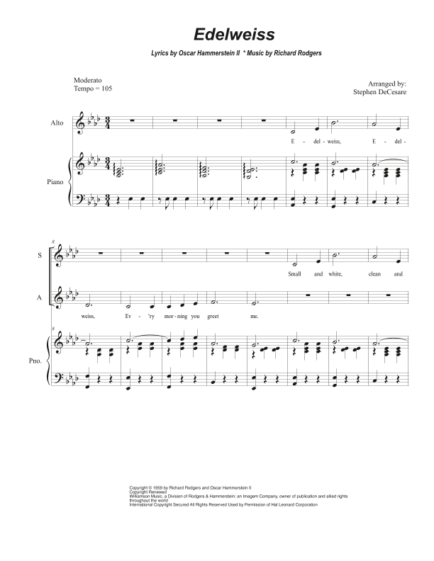 Edelweiss (arr. Stephen DeCesare)