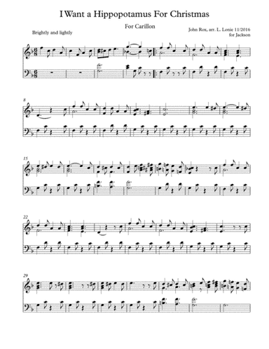 I Want A Hippopotamus For Christmas (Hippo The Hero) (arr. Lisa Lonie)