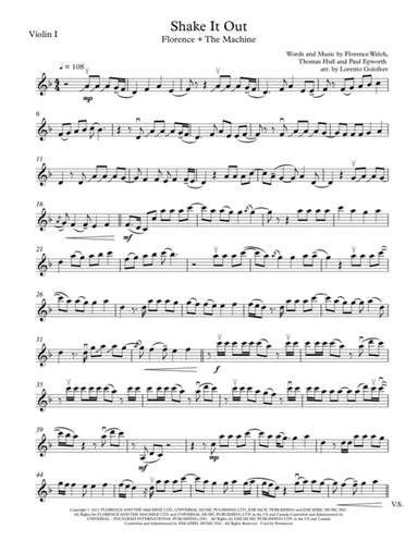 Shake It Out (arr. Lorento Golofeev)