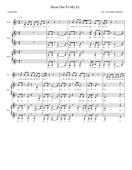 Shout Out To My Ex (arr. Alexandra Alberta)