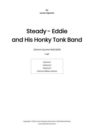 Steady-Eddie and His Honky Tonk Band (Clarinet quartet)