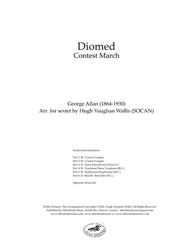 Diomed - Contest March by George Allan - arranged for brass sextet (arr. Hugh Vaughan Wallis)