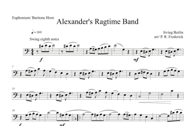 Alexander's Ragtime Band (arr. P. R. Frederick)
