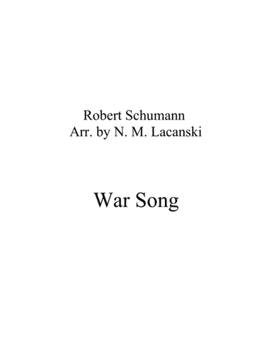 War Song (arr. Nick Lacanski)