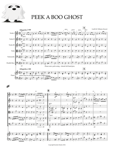 PEEK A BOO GHOST FOR STRING ORCHESTRA