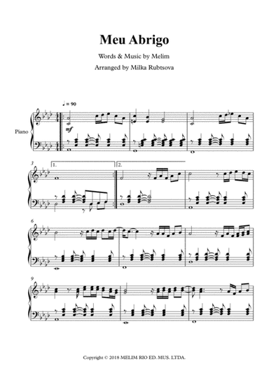 Meu Abrigo (arr. Milka Rubtsova)