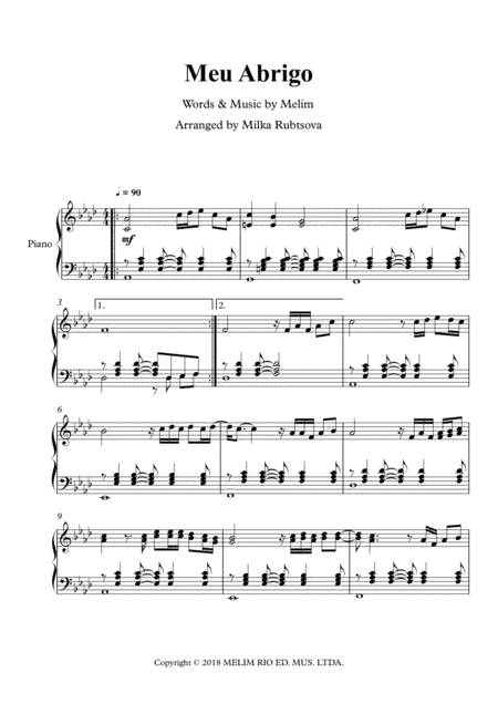 Meu Abrigo (arr. Milka Rubtsova)