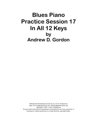 Blues Piano Practice Session 17 in All 12 Keys