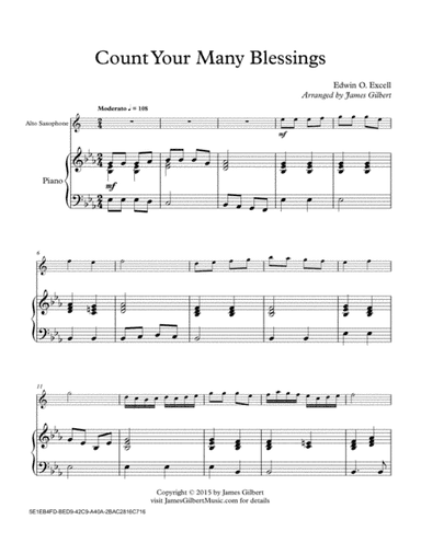 Count Your Many Blessings (arr. James Gilbert)