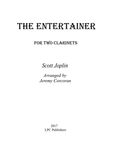 The Entertainer for Two Clarinets (arr. Jeremy Corcoran)