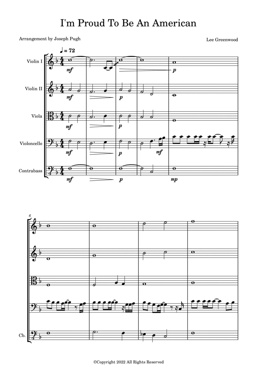 Proud To Be An American (arr. Joseph Pugh)