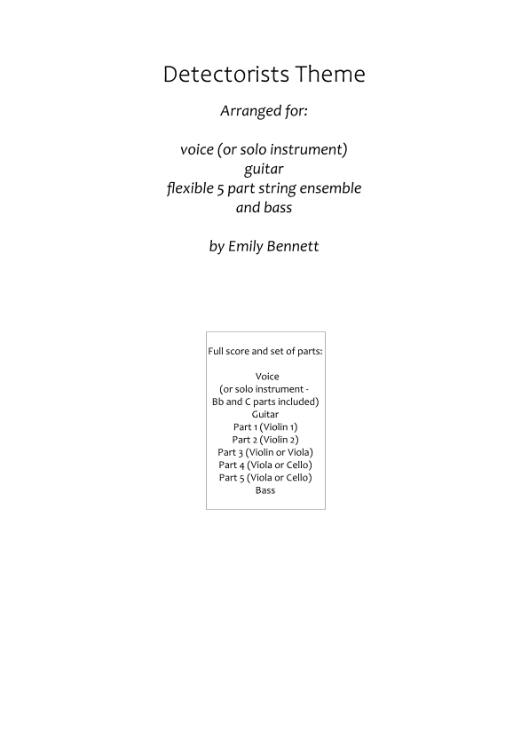 Detectorists (arr. Emily Bennett)