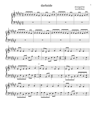 Darkside (arr. Lea Allyn Hughes)