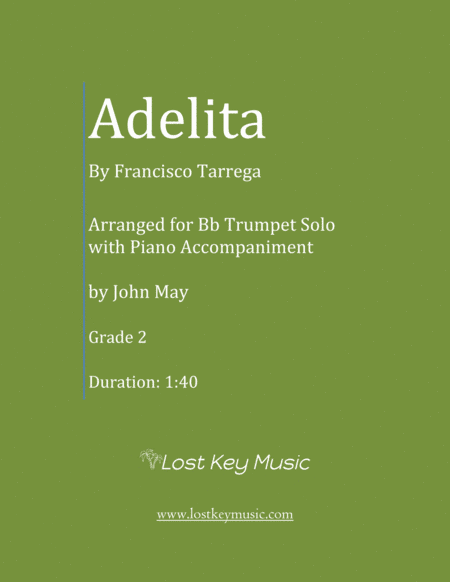Adelita-Bb Trumpet Solo (Optional Piano Accompaniment) (arr. John May)