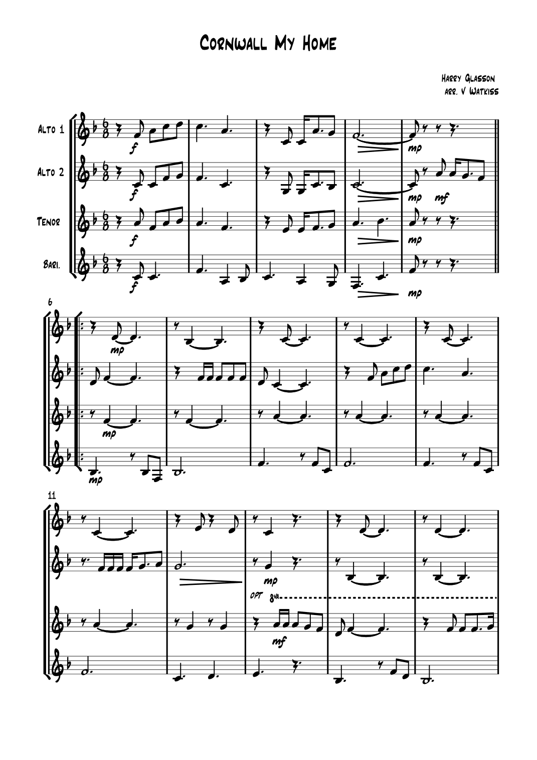 Cornwall My Home (arr. Verena Watkiss)