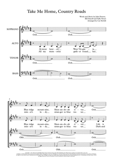 Take Me Home, Country Roads (arr. Cat McGill)