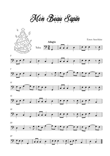 Mon Beau Sapin (for Tuba) (arr. Cadenza Editions)