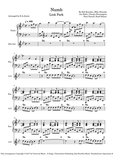 Numb (arr. E.A.Júnior)