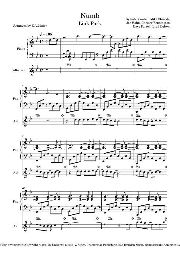 Numb (arr. E.A.Júnior)