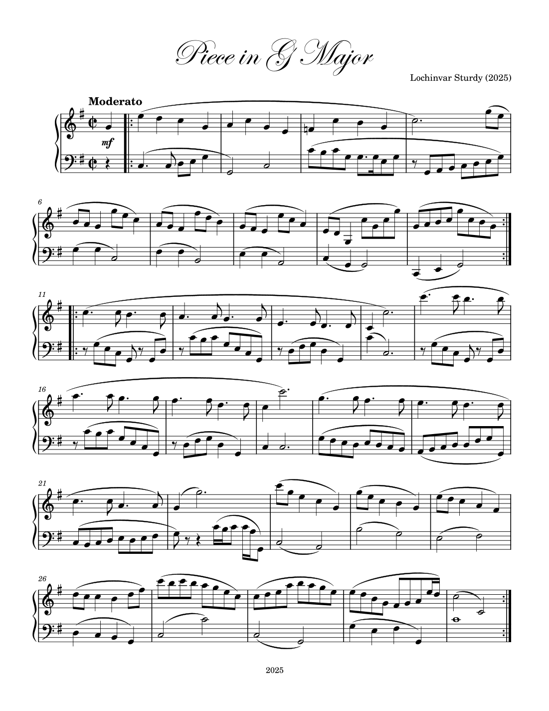 Piece in G Major