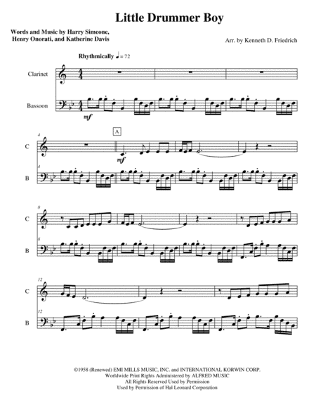The Little Drummer Boy (arr. Kenneth D. Friedrich)