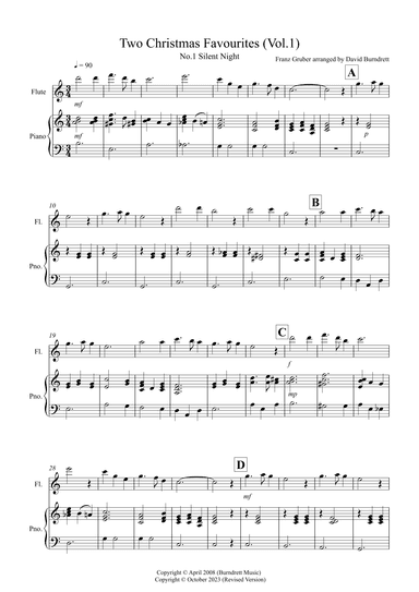 2 Christmas Favourites for Flute and Piano (volume one) (arr. David Burndrett)
