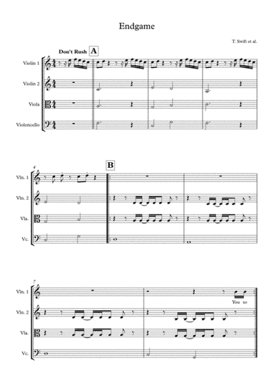 End Game (arr. Michael O'Donnell)