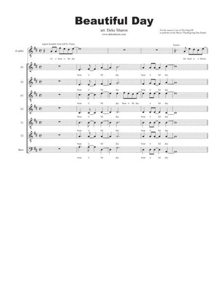 Beautiful Day (arr. Deke Sharon)
