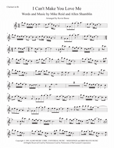 I Can't Make You Love Me (arr. Kevin Busse)