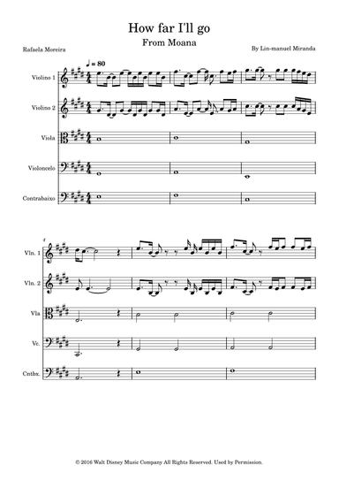 How Far I'll Go (arr. Rafaela Moreira)