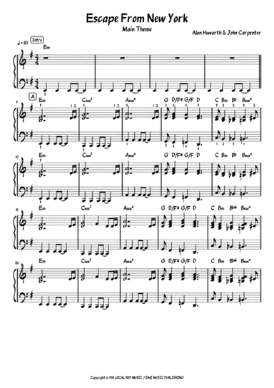 Escape From New York (arr. Meowscore)