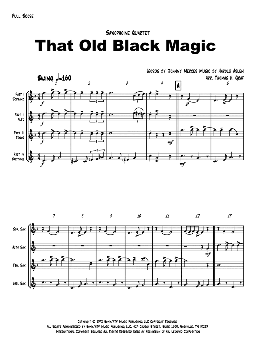That Old Black Magic (arr. Thomas H. Graf)