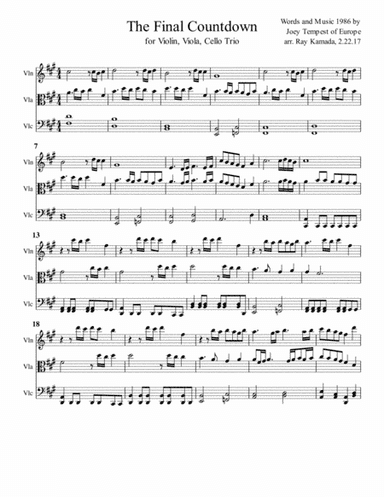 Final Countdown (arr. Ray Kamada)