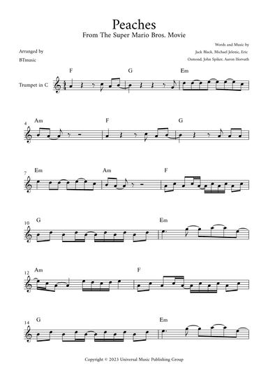 Peaches (arr. BTmusic)