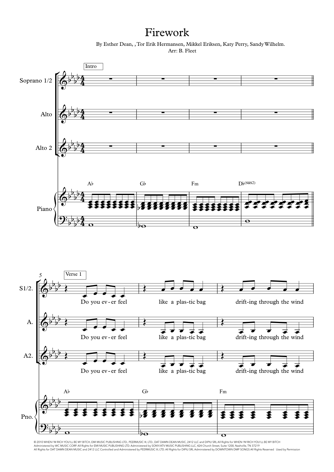 Firework (arr. B.Fleet)
