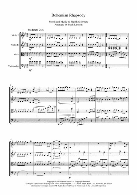 Bohemian Rhapsody (arr. Mark Lansom)