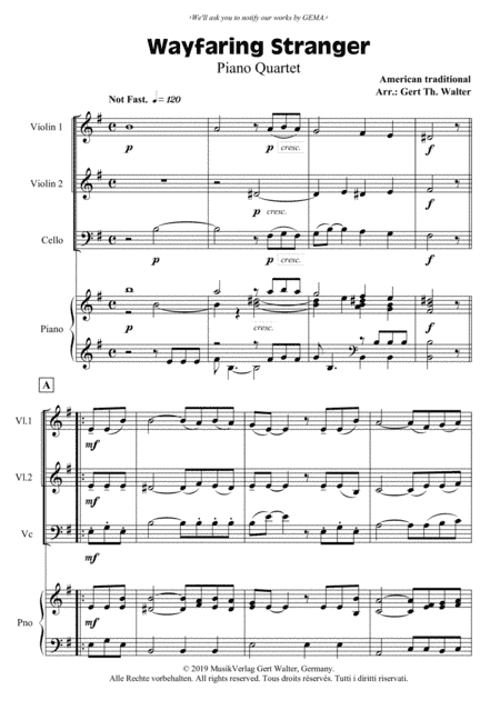 Wayfaring Stranger (arr. Gert Th. Walter)