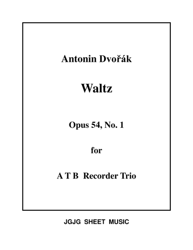 Dvorak Waltz for Recorder Trio (arr. James Grush)