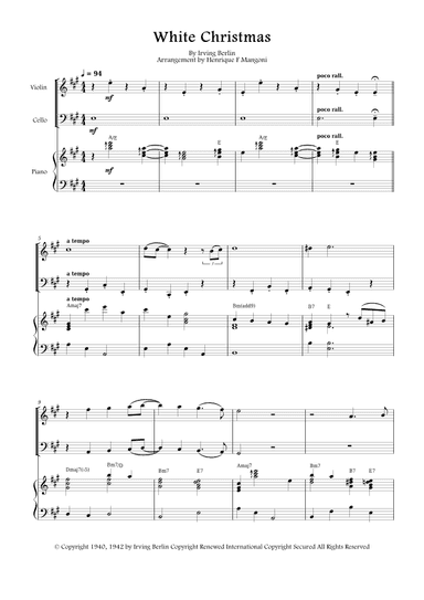 White Christmas (arr. Henrique F Mangoni)