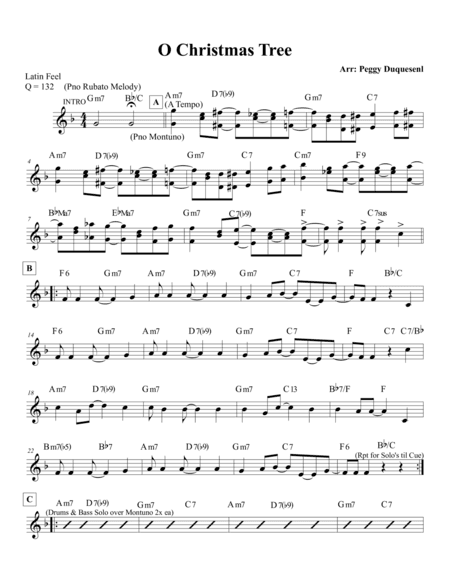 O Christmas Tree (O Tannenbaum) (arr. Peggy Duquesnel)